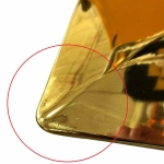 Friseurstuhl SAMILE GOLD - samt grün - Zweite Wahl!