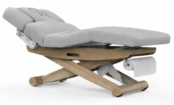 SPA Wellnessliege LUNA ARM PLUS E3 - mit Heizung und Audio/Vibrationssystem, teak/hellgrau