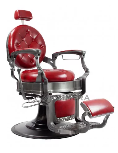 Retro Barberstuhl MONET - glänzend rot