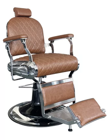 Retro Barberstuhl ELEGANCE - kupferbraun