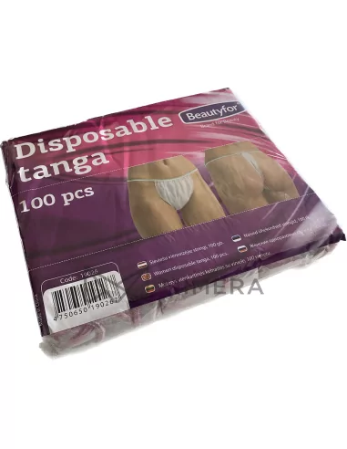 Einweg-G-String für Damen weiß (100...