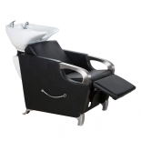 Friseur-Waschbecken ATLAS - weißes Becken, matt schwarz