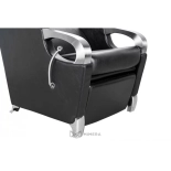 Friseur-Waschbecken ATLAS - weißes Becken, matt schwarz