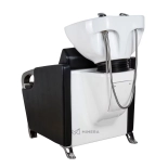 Friseur-Waschbecken ATLAS - weißes Becken, matt schwarz