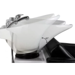 Friseur-Waschbecken ATLAS - weißes Becken, matt schwarz