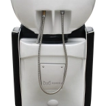 Friseur-Waschbecken NOBLE - weißes Becken, matt schwarz