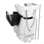 Friseur-Waschbecken SOUL - weißes Becken, matt schwarz