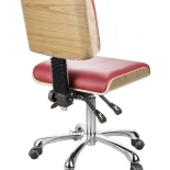 Arbeitsstuhl DENY TEAK - weinrot