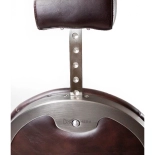 Retro Barberstuhl MONET - glänzend braun-schwarz