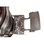 Retro Barberstuhl MONET - glänzend braun-schwarz