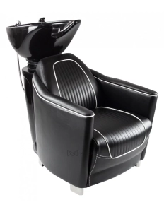 Friseur-Waschbecken GRECO - schwarzes Becken, matt schwarz