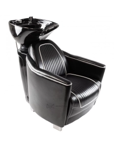 Friseur-Waschbecken GRECO - schwarzes Becken, glänzend schwarz