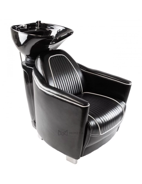 Friseur-Waschbecken GRECO - schwarzes Becken, glänzend schwarz