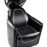 Friseur-Waschbecken GRECO - schwarzes Becken, glänzend schwarz