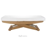 SPA Wellnessliege LUNA PLUS E3 - mit Heizung, teak/weiß