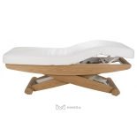 SPA Wellnessliege LUNA PLUS E3 - mit Heizung, teak/weiß