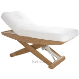 SPA Wellnessliege LUNA PLUS E3 - mit Heizung, teak/weiß