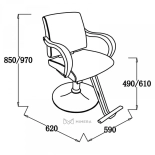 Friseurstuhl ALTE - matt schwarz