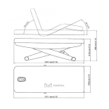 SPA Wellnessliege LUNA PLUS E3 - mit Heizung, teak/weiß
