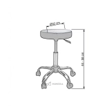 Friseurhocker MILO - matt schwarz