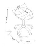 Friseurhocker MELVIN - glänzend schwarz