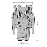 Friseur-Waschbecken LORA - glänzend schwarz
