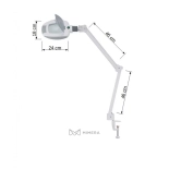 LED Lupenlampe FARN-T 3 - 5 Dioptrien mit Tischgriff