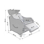 Friseur-Waschbecken GLAMI - schwarzes Becken, glänzend schwarz