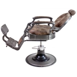 Retro Barberstuhl MONET - wildleder braun