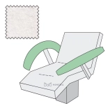 Armlehnenbezug (1 Paar) 70x10 cm – weiß