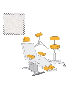 Hockerbezug medium Ø 28-42cm - weiß