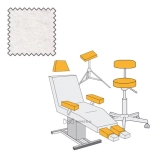 Hockerbezug medium Ø 28-42cm - weiß