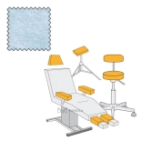 Hockerbezug medium Ø 28-42cm - blau