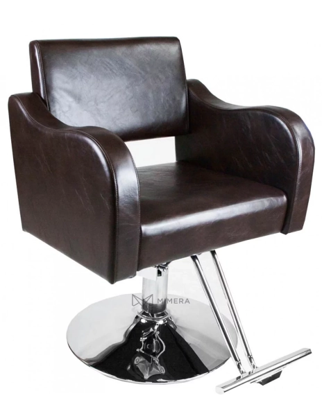 Friseurstuhl GWEN - glänzend braun-schwarz