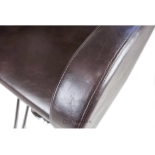 Friseurstuhl GWEN - glänzend braun-schwarz