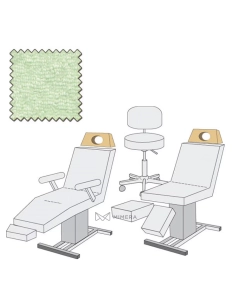 Kopfteilbezug maxi mit Nasenloch + Halsschal - Grün