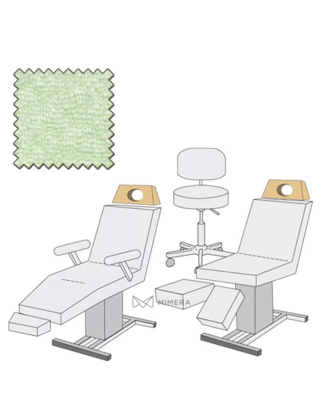 Kopfteilbezug maxi mit Nasenloch + Halsschal - Grün