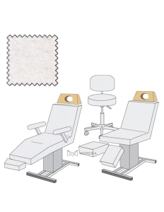 Kopfteilbezug maxi mit Nasenloch + Halsschal - weiß