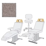 Kopfteilbezug maxi mit Nasenloch + Halsschal - grau