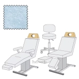 Kopfteilbezug maxi mit Nasenloch + Halsschal - blau