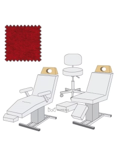 Kopfteilbezug maxi mit Nasenloch + Halsschal rot