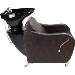 Friseur-Waschbecken GLAMI - schwarzes Becken, glänzend braun-schwarz