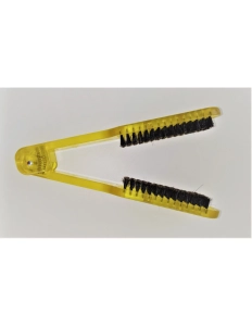 Haarglättungsbrürste - gelb