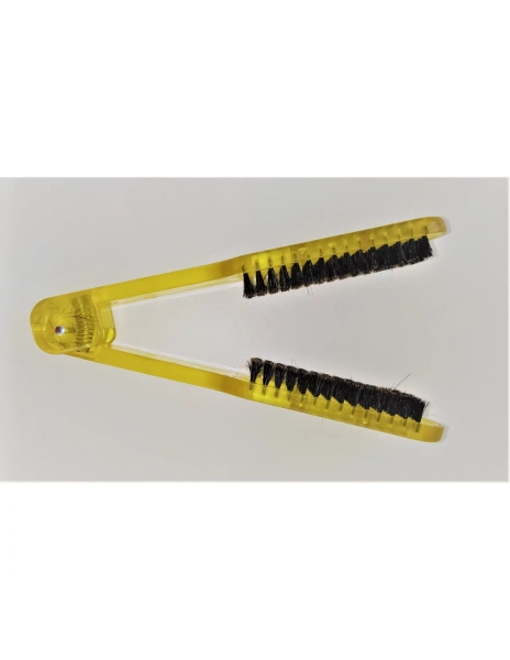 Haarglättungsbrürste - gelb