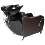 Friseur-Waschbecken GLAMI - schwarzes Becken, glänzend braun-schwarz