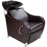 Friseur-Waschbecken GLAMI - schwarzes Becken, glänzend braun-schwarz