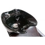 Friseur-Waschbecken GLAMI - schwarzes Becken, glänzend braun-schwarz