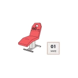 Schutzbezug für Liegen mit Loch - 60 cm - weiß