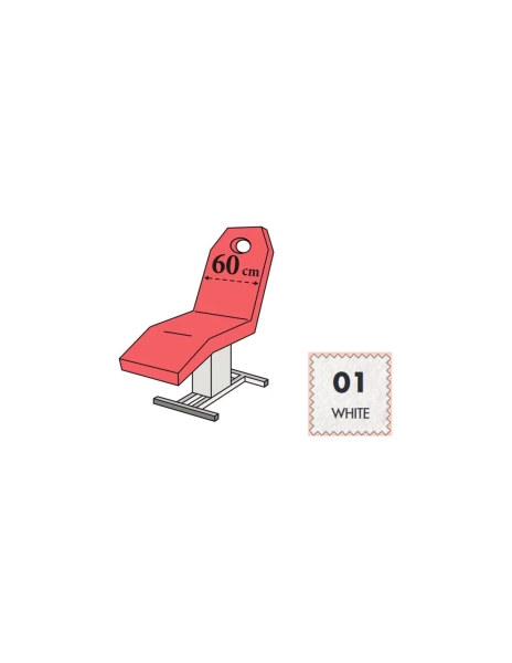 Schutzbezug für Liegen mit Loch - 60 cm - weiß