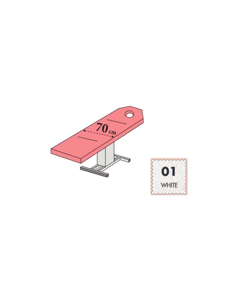Schutzbezug für Liegen mit Loch - 70 cm - weiß